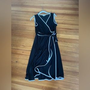 Calvin Klein Black Wrap Dress Size 10 NWOT